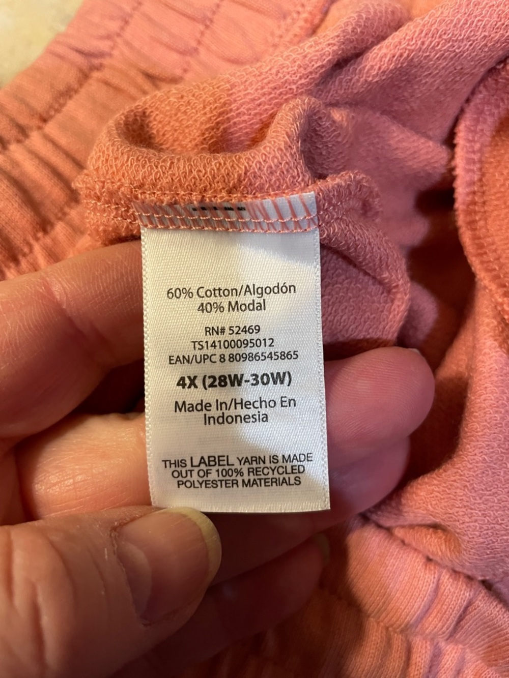 Terra & Sky Light Coral Wide-Leg Knit Capris with Drawstring - Picture 5 of 5